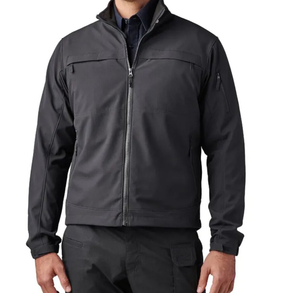 5.11 Tactical wind/water repellent Chameleon Softshell Jacket 2XL Black/Gray EUC